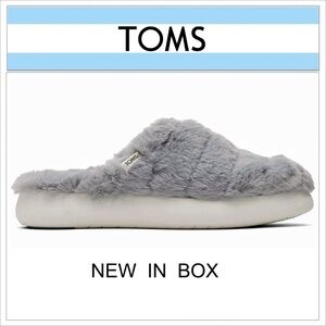 TOMS Alpargata Mallow Mule Shoes Slippers Sneakers Mid Grey NIB